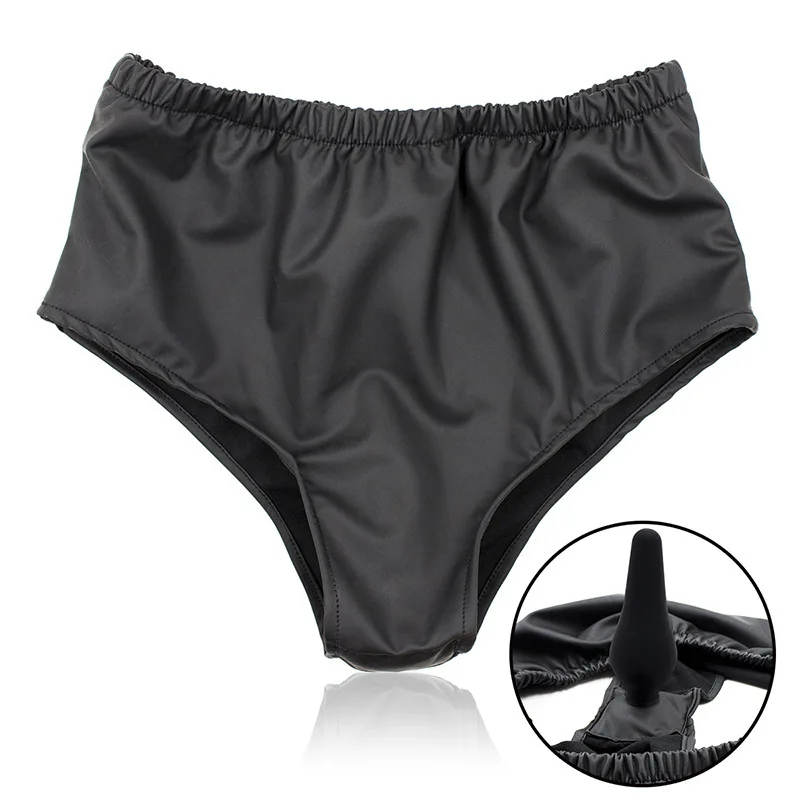 Culotte fétiche à haute élasticité en Silicone, gode avec sangle