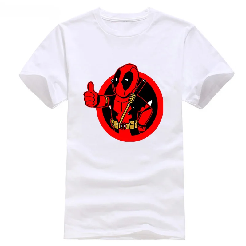 Deadpool OK Black T-shirt Printed T-Shirt Boys Top Tee Shirt Cotton Summer Short Sleeves Casual French footballer shirts | Мужская