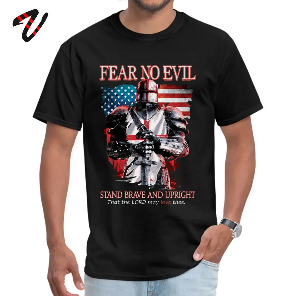 Young Newest Tops Shirt Crewneck Lovers Day All Cotton T Shirt Casual Short Sleeve FEAR NO EVILTEMPLAR KNIGHTS T Shirt FEAR NO EVILTEMPLAR KNIGHTS17845 black