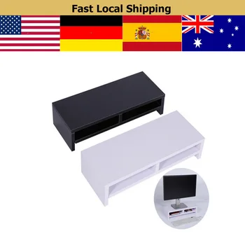 

LCD TV Laptop Bracket Wooden Monitor Stand Holder Computer Screen Riser Shelf Display Rack Desktop Organizer Furniture Fittings