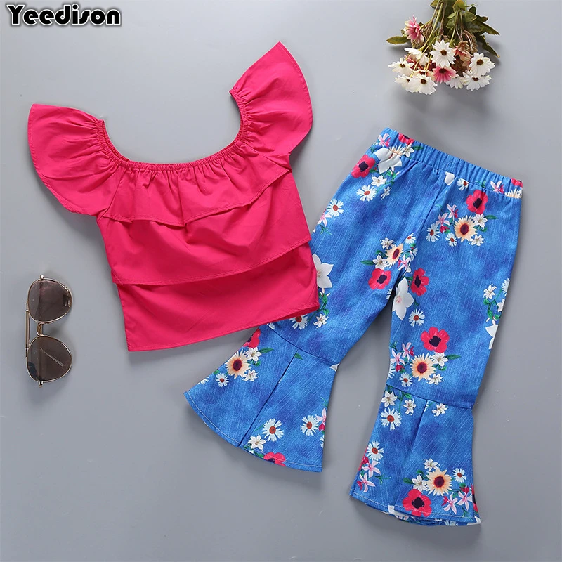 Yeedison 2018 Baby Girls Summer Clothes Set Cotton Babies & Kids Outfit
