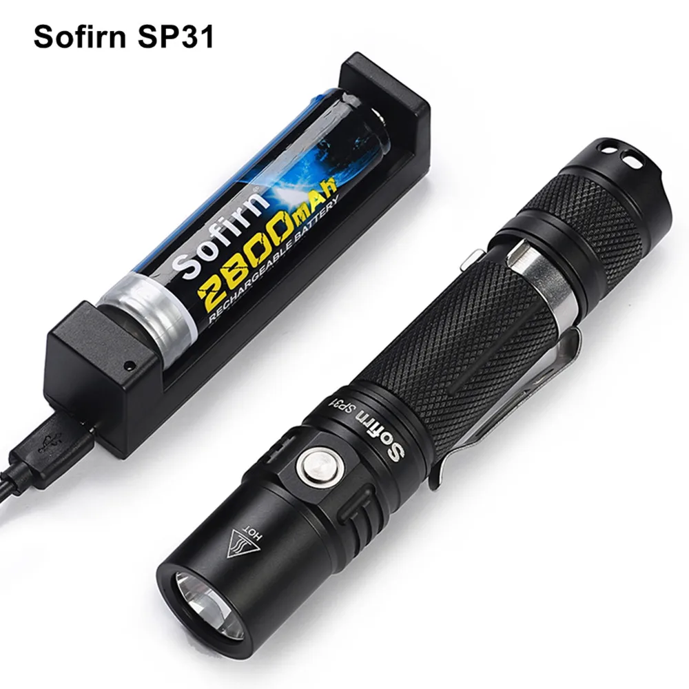 Sofirn SP31 Kit LED Flashlight 18650 Torch Light CREE XPL2 LED Mini