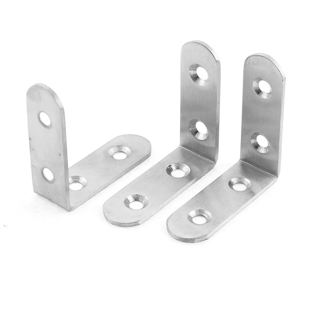 Flat L Shape Shelf Support Corner Brace Angle Bracket 5 x 5cm 3Pcsin