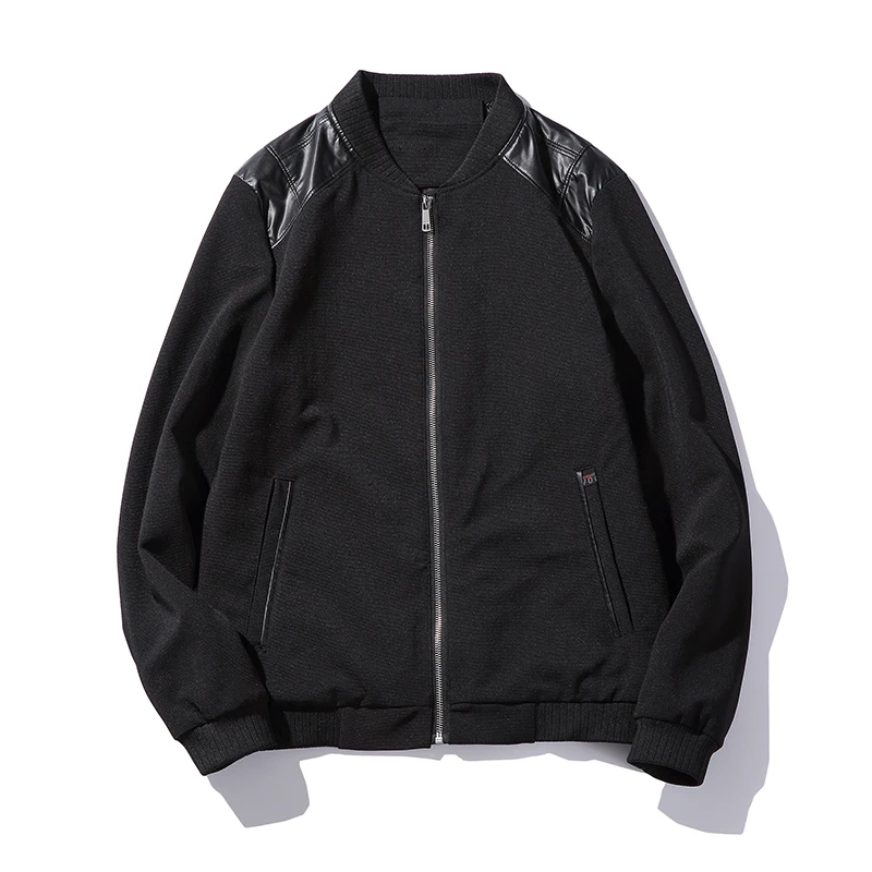 Mens Jacket Spring Nice Brand Fashion Man Coats Shoulder PU Leather