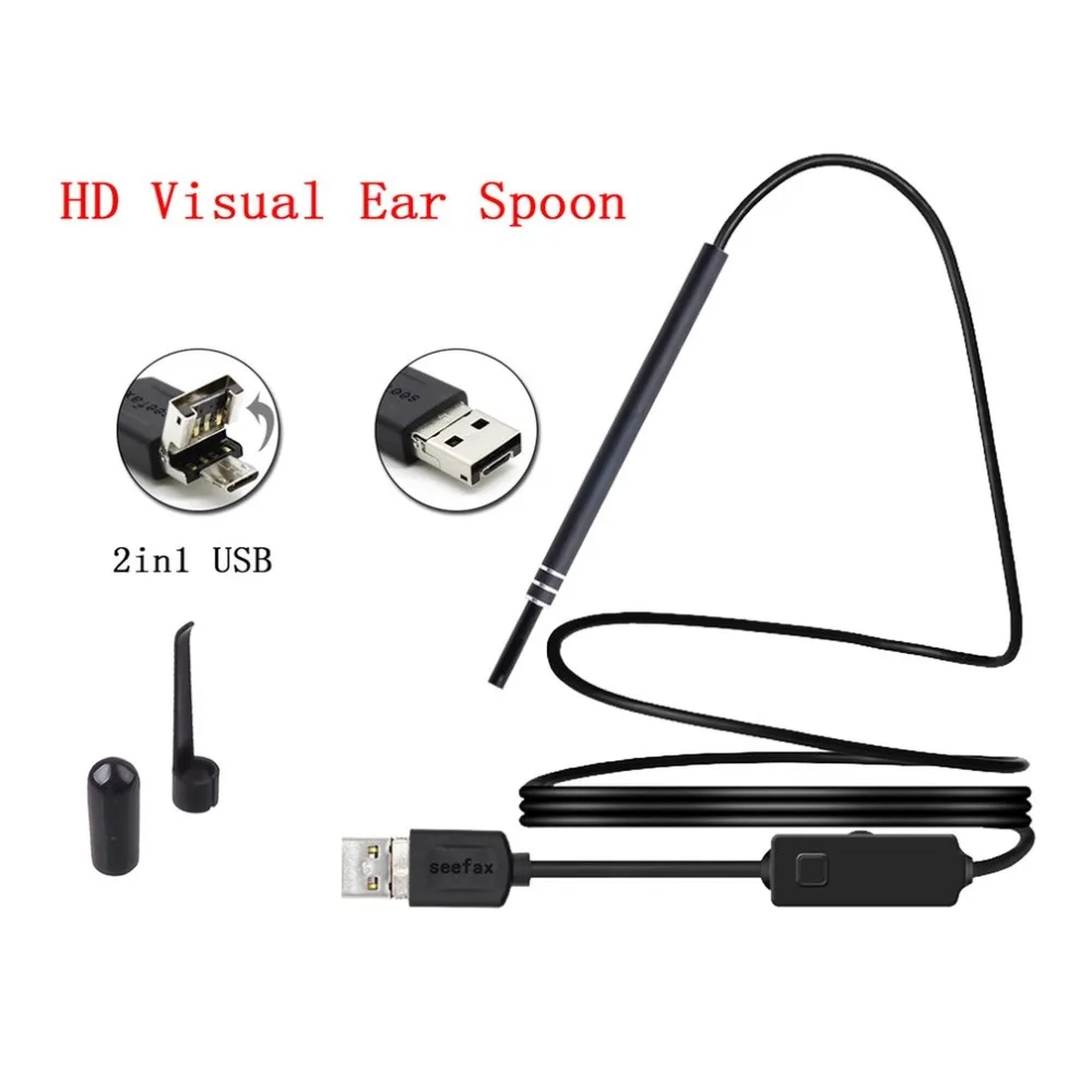 

2-in-1 USB Ear Cleaning Endoscope HD Visual Ear Spoon Multifunctional Earpick With Mini Camera Ear Health Care Cleaning Tool