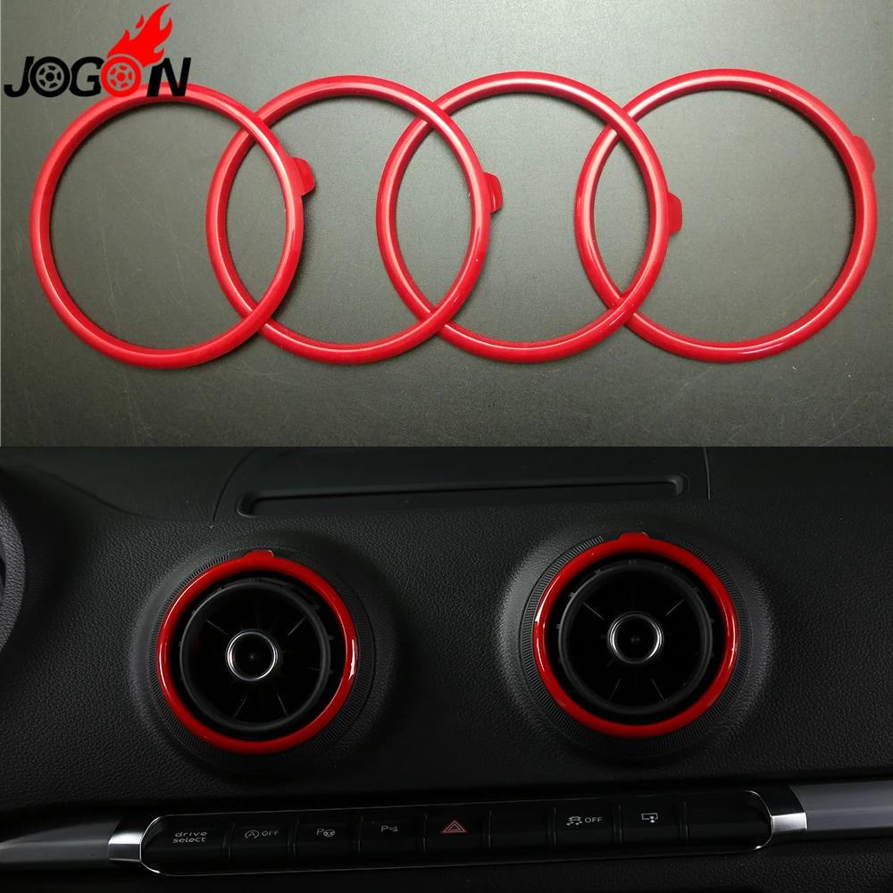 Красно желтый для Audi A3 S3 8V 2013 2014 2015 2016 2017 Автомобильная консоль кондиционер