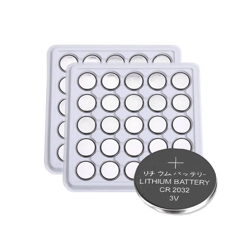 50Pcs 3V CR2032 Lithium Button Cell Battery BR2032 DL2032 ECR2032 CR2032 Button Coin Cell BatteriesFor Watches clocks calculator