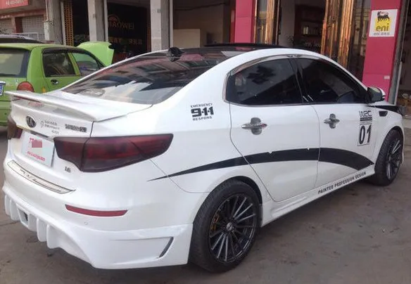 Спойлер для KIA Rio 2011 2015 K2 спойлер светодиодный светильник кой высококачественный
