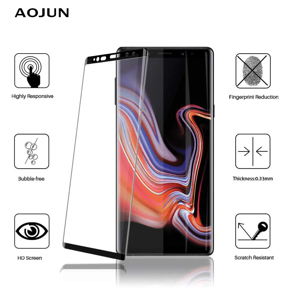 Закаленное Стекло для samsung Galaxy Note 9 Экран Защитная пленка полное покрытие