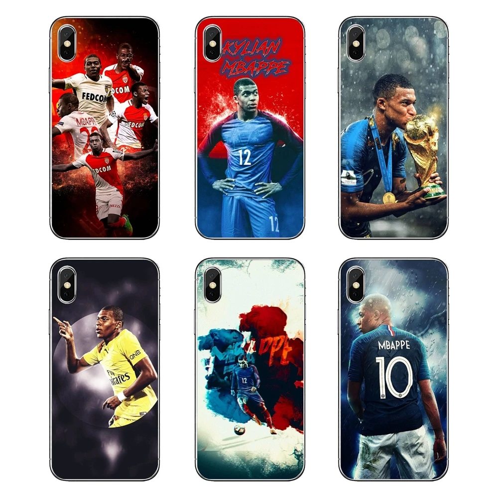 Франция Футбол Star Kylian Mbappe для iPod Touch iPhone 4 4S 5 5S 5C SE 6 6 S 7 8 X XR XS плюс MAX мягкий прозрачный корпус крышки