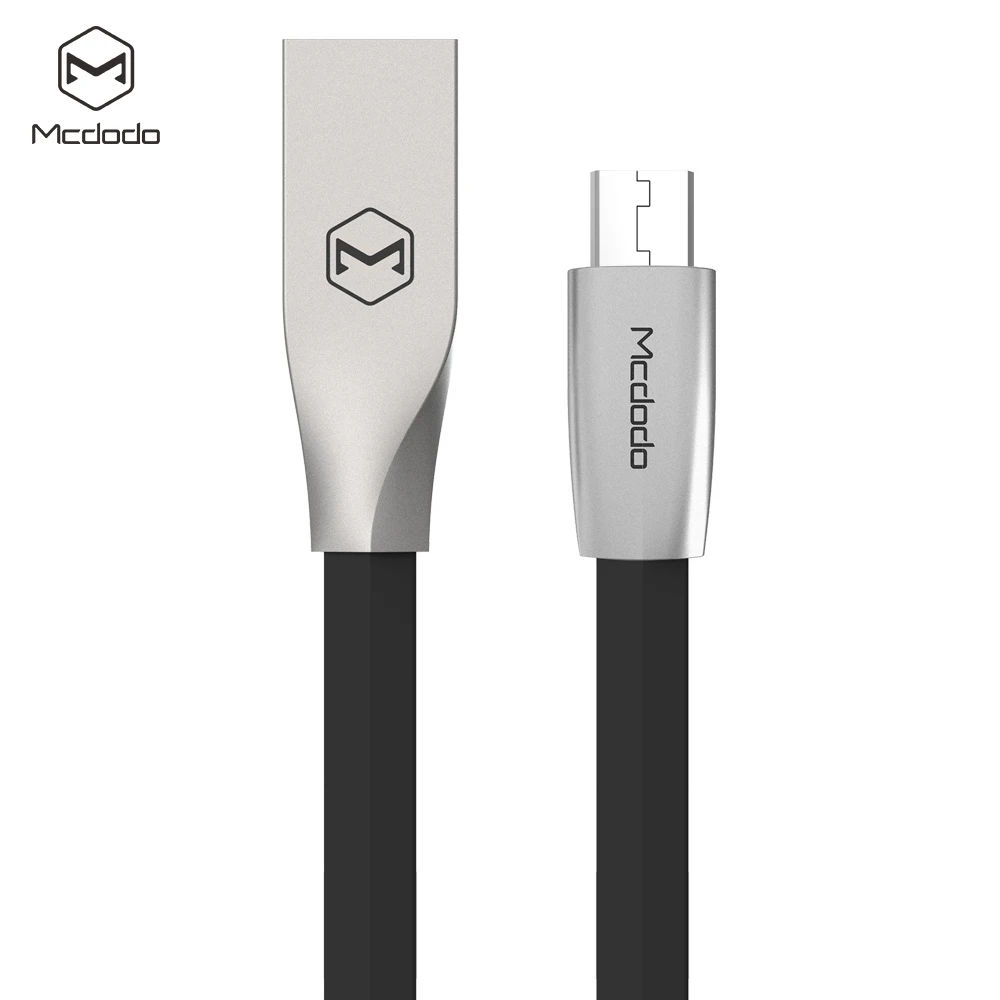 Mcdodo Micro USB кабель 2.1A кабель для быстрой зарядки 2 м 1,5 м 1 м кабель для передачи данных Microusb для samsung Xiaomi HUAWEI LG кабель для мобильного телефона - Цвет: Silver Metal Black