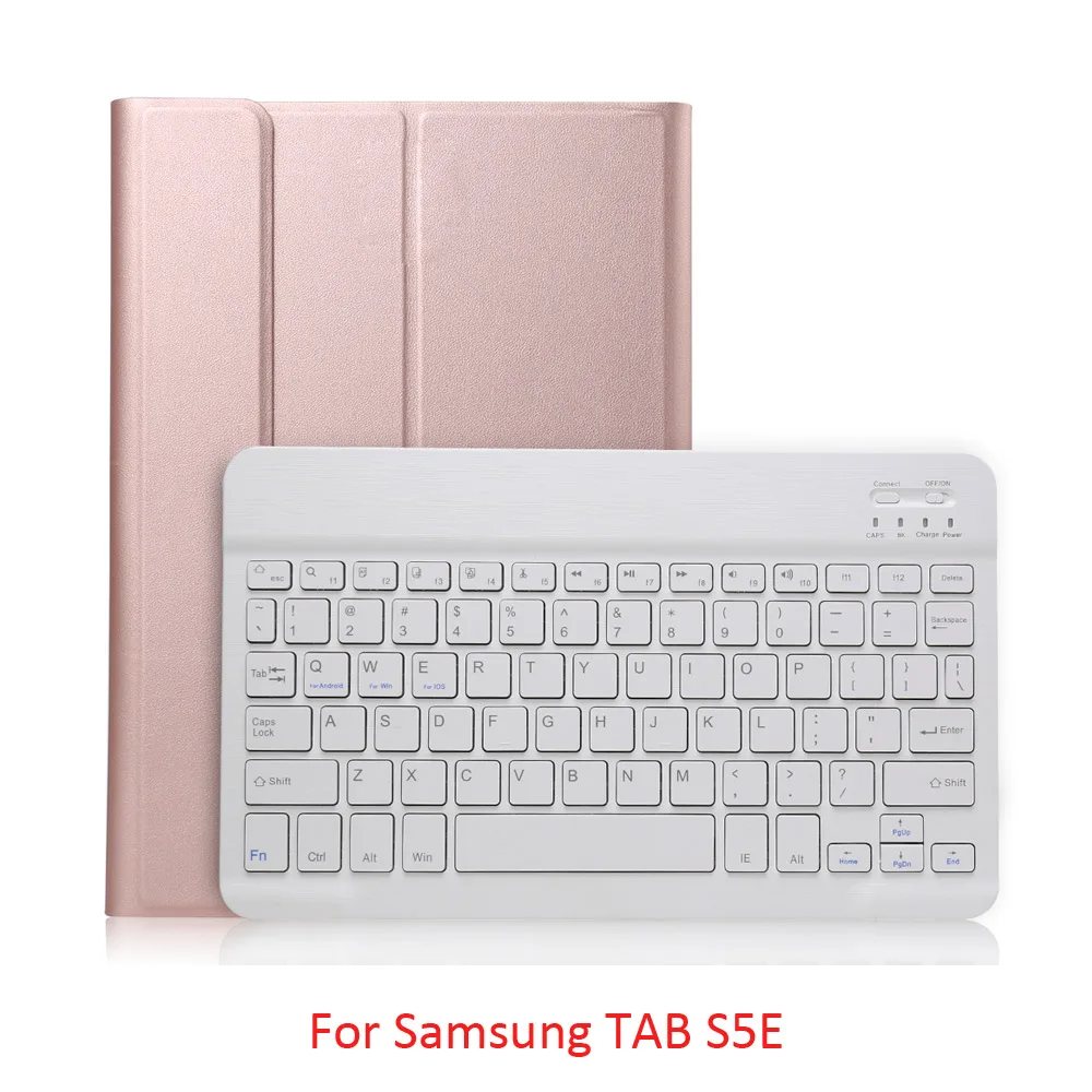 Беспроводной чехол с клавиатурой для samsung Galaxy TAB S5E, Bluetooth, магнитная откидная клавиатура, чехол для планшета samsung TAB S5E S4 s5 e 10,5 - Цвет: For Samsung TAB S5E