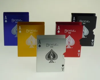 

3pcs/lot Metal Playing Card Clips Holder With Different Pattern In Both Side - Gold color,Magic Tricks,Gimmick,Accessories