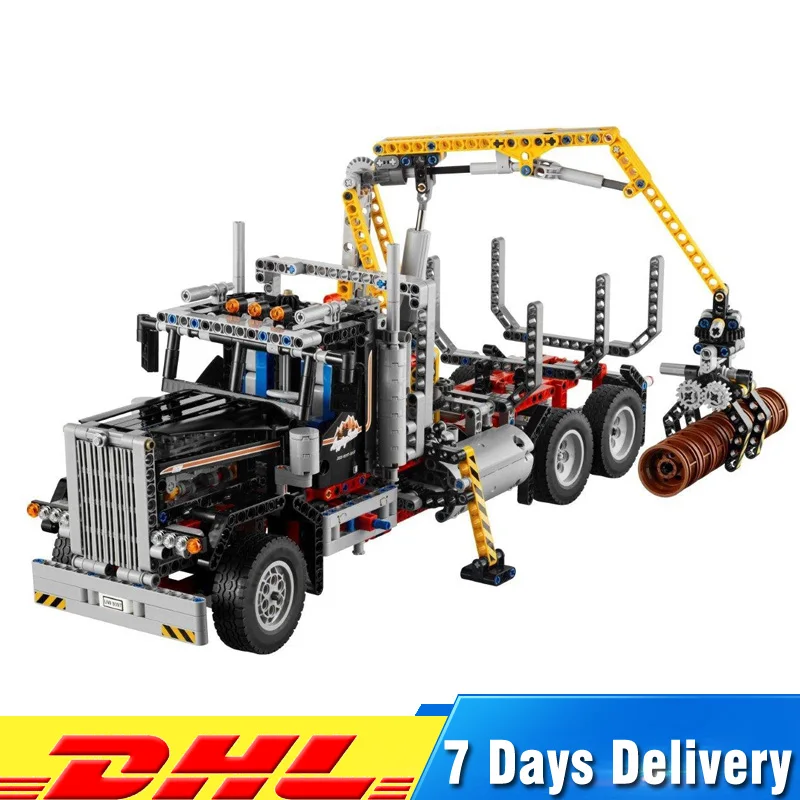 

Lepin 20059 1338pcs Logging Truck Car with Motor Model Building Compatible LegoINGlys 9397 Blocks Bricks Educational Toys Gifts