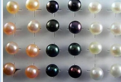 

xiuli 00440 Wholesale 40pcs Silver Freshwater Pearl stud Earrings
