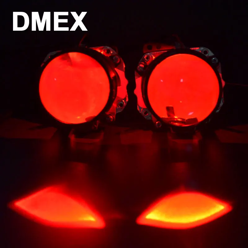 DMEX Демон светодиодный Devil Eyes подходит для всех автомобилей проектор фар, цвет белый, красный, синий, зеленый, желтый - Цвет: Red