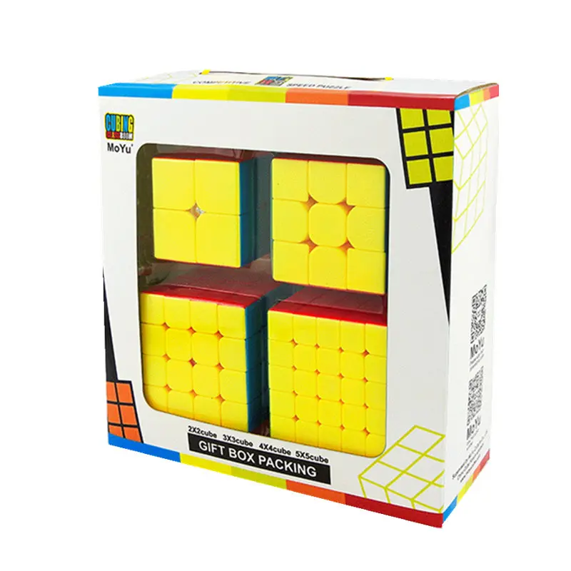 

Moyu Gift Box Packing 2x2 Cube + 3x3 + 4x4 + 5x5 Speed Cubes Professional Puzzle Toys For Children Kids Gift Toy
