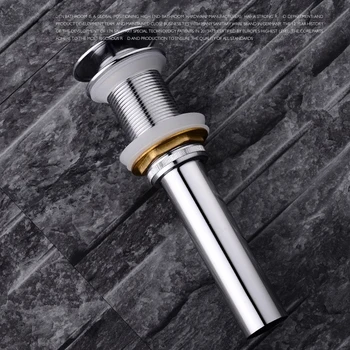 

Chrome Finish Brass Bathroom Vanity Waste Drainer Basin Sink Pop up Drain stopper drainer with Overflow or Non-Overflow Assembly
