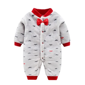

Newborn baby boys warm rompers winter autumn toddler girls cotton thick velvet jumpsuits for bebe girls infant overall clothes