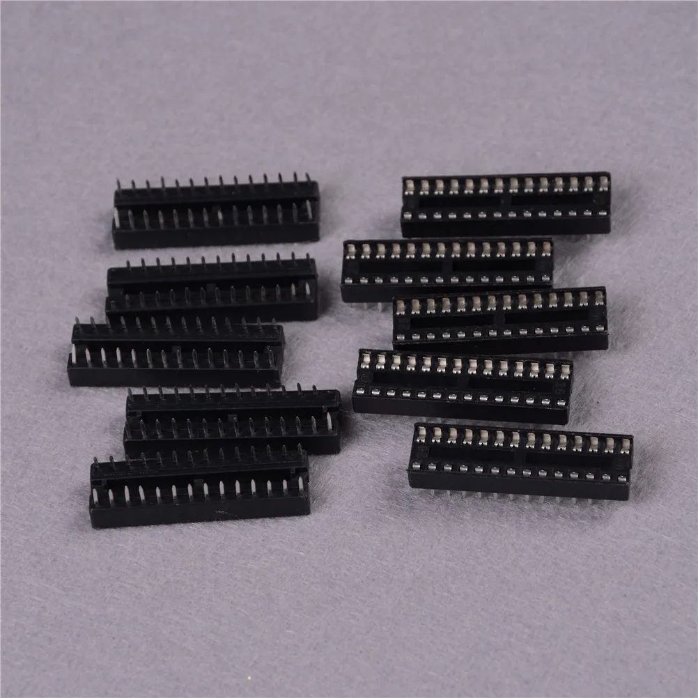 

10Pcs/lot New 28 Pin DIP SIP IC Sockets Adaptor Solder Type Narrow Ic Socket Wholesale