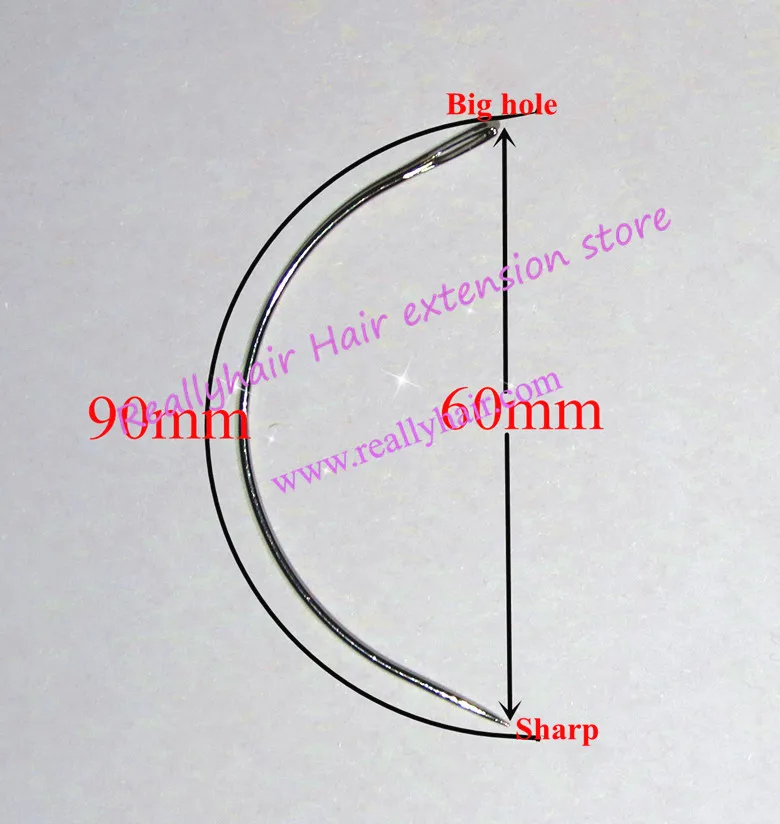 

Free shipping Large C type Needle of Weaving / Human Hair Weft Extension Weaving Tools 12pcs/pack