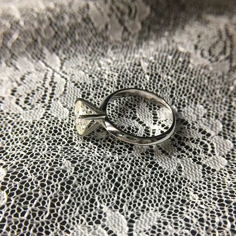 2 карат Asscher разрезанный Муассанит лабораторный алмаз кольцо набор HI цвет Отличное соответствие кольцо для женщин из стерлингового серебра