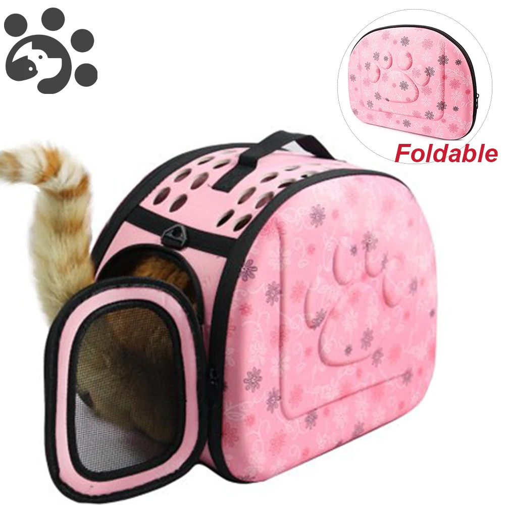 

Pet Carrier Bag Collapsible for Small Medium Dog Cats Folding Cage Crate Handbag Durable EVA Pet Transport Carrying Bags BG0150
