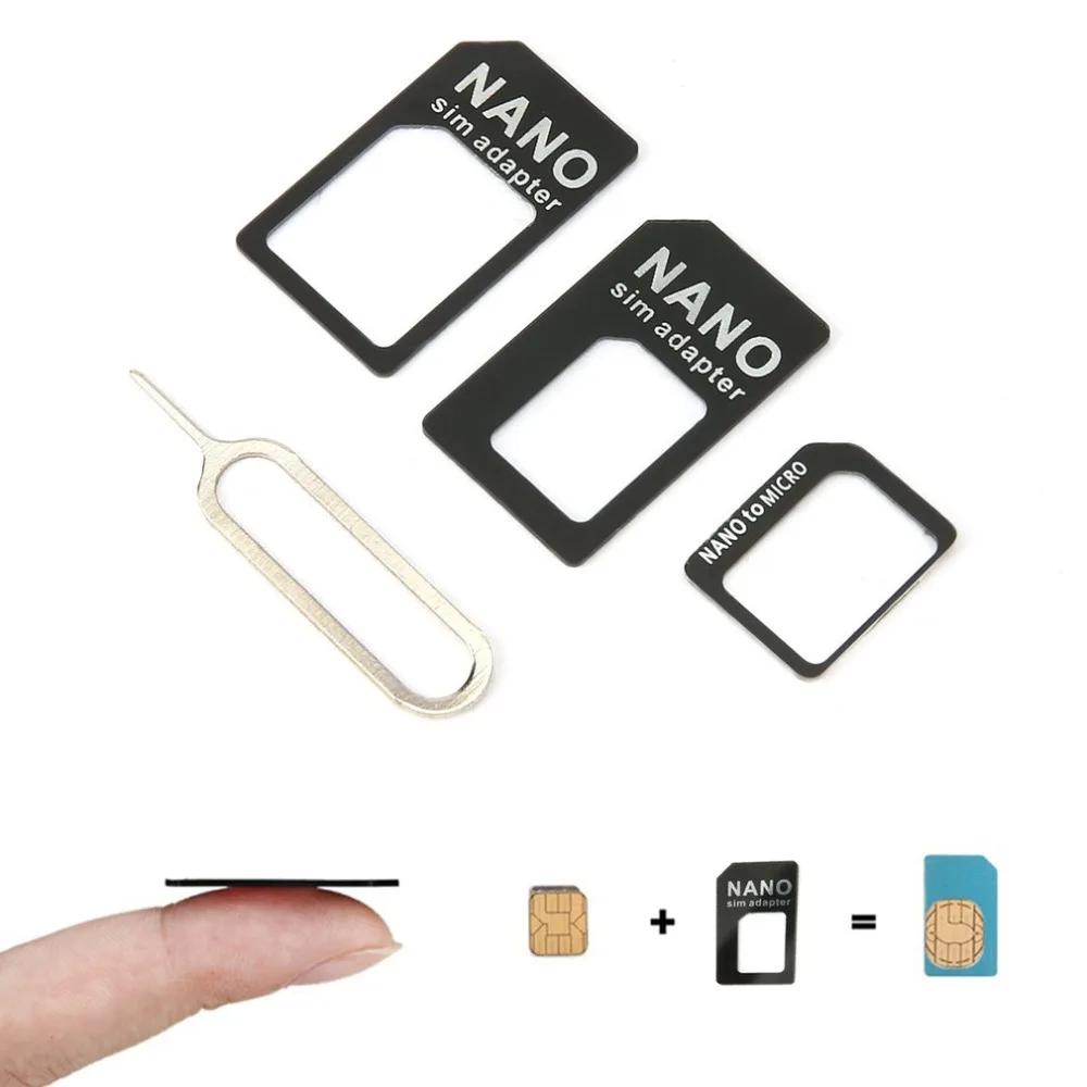 3 в 1 для нано сим адаптер и для Micro Sim адаптер с иглой для мобильных устройств компактный