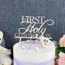 Украшение для торта для Первого Святого Причастия, украшение для торта для детского религиозного крещения, украшение для торта на день рождения