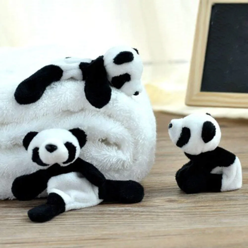 4 PCS Cute Soft Plush Panda Fridge Magnet Refrigerator Sticker Souvenir Decor Animal 3D Dry Erase Board Magnets Or Any Metal Surfaces01