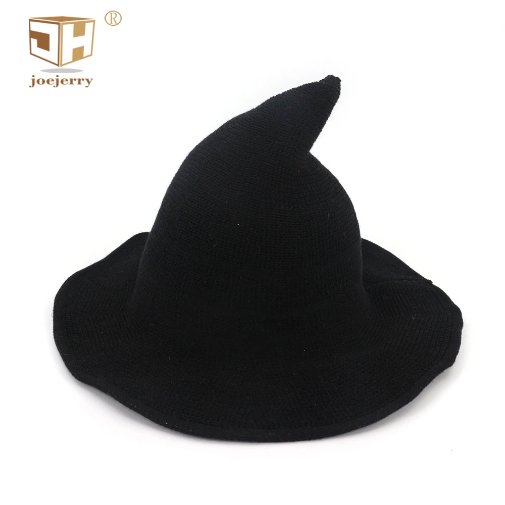 Joejerry вязаная Панама шляпа ведьма шляпа хлопок рыбак шляпа для мужчин женщин обувь для девочек мальчиков Хэллоуин Декор Вечерние