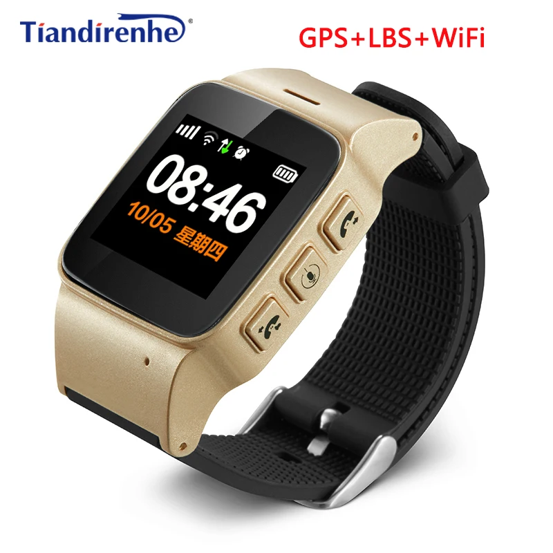 

Tiandirenhe D99 Smart Watch GPS SOS Tracker Elderly Kids Children Anti-Lost Wristwatch GPS+LBS+Wifi Positioning for Android IOS