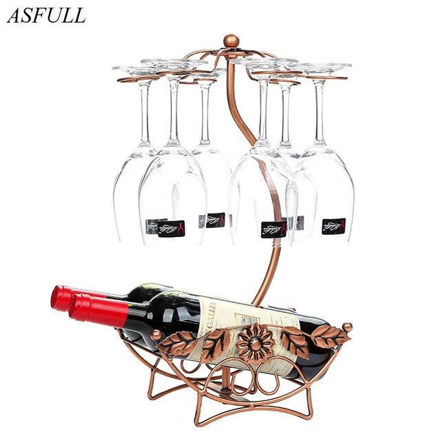 Six Wine Glass Drying Rack- Bronze