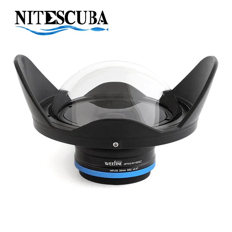 

NiteScuba diving Weefine WFL02 fisheye wide angle lens M52 24mm thread for TG4 TG5 camera Housing case Underwater Photography