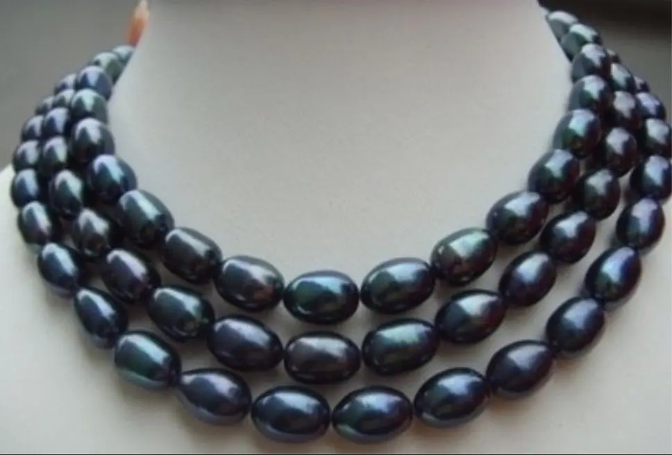 

Wholesale FREE SHIPPING > 2013 WHOLESALE 49 INCH 11-13MM TAHITIAN BLACK GREEN PEARL NECKLACE 14KGP