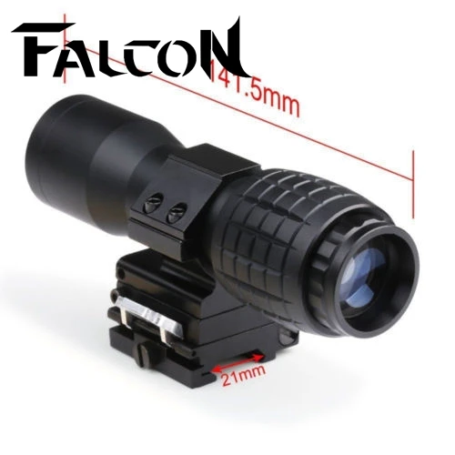 

Free Shipping 20mm Rail Tactical 4x Magnifier Quick Flip Scope w/ Flip To Side Mount Fit For Holographic Sight.