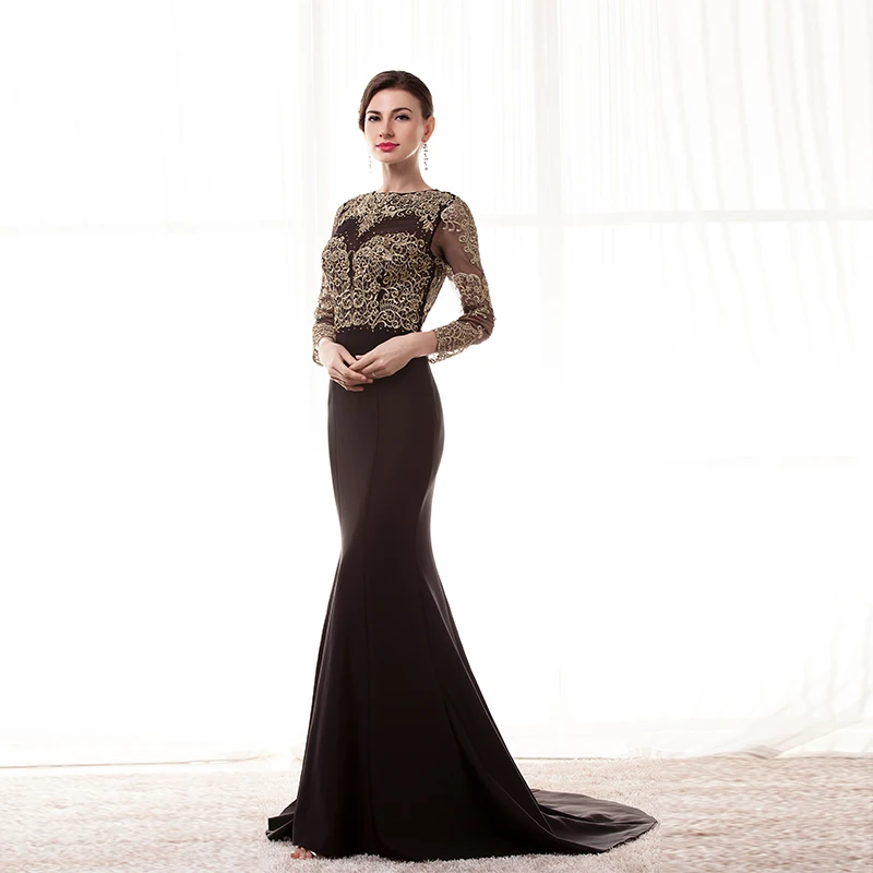 Vintage-Black-Mermaid-Evening-Dresses-Long-Sleeves-2017-Robe-De-Soiree-Open-Back-Prom-Gowns-Formal (1)