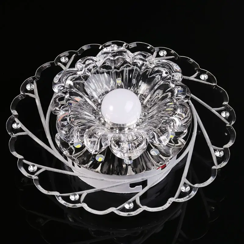 

Modern Crystal LED Ceiling Light Circular Colorful For Living Room Aisle Corridor