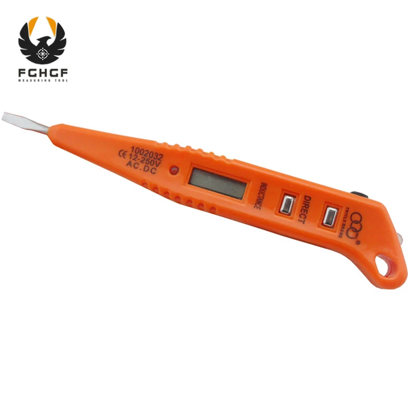 

FGHGF Portable AC DC Voltage Test Pencil Voltmeter Circuit Detector Led Light Alert Electric Volt Tester Pen 12-220V Detection