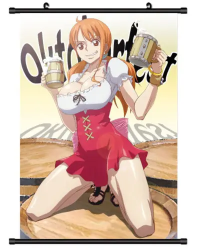 Anime Poster One Piece Sexy Nami Wall Scroll Printed Painting Home Decor Japanese Cartoon Decoration | Дом и сад