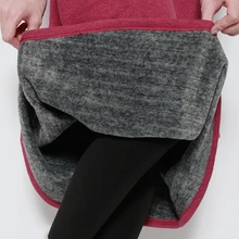 Женская шерстяная Вельветовая Теплая юбка размера плюс, Однотонная юбка высокого качества