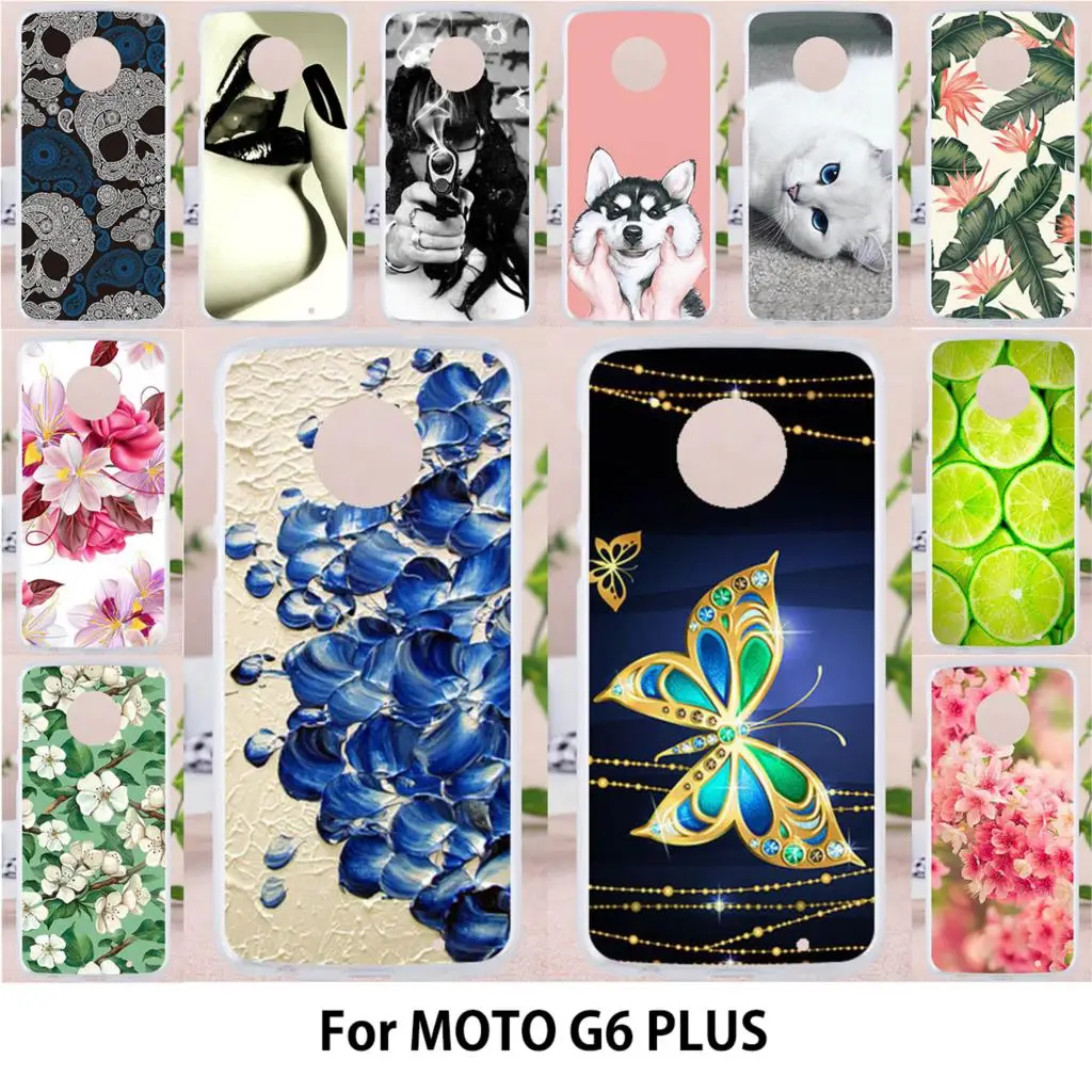 

Phone Cases For Motorola Moto G6 Plus G6+ Covers For Motorola G6 Plus Silicone Back Shell Painting Shell Bags Skins