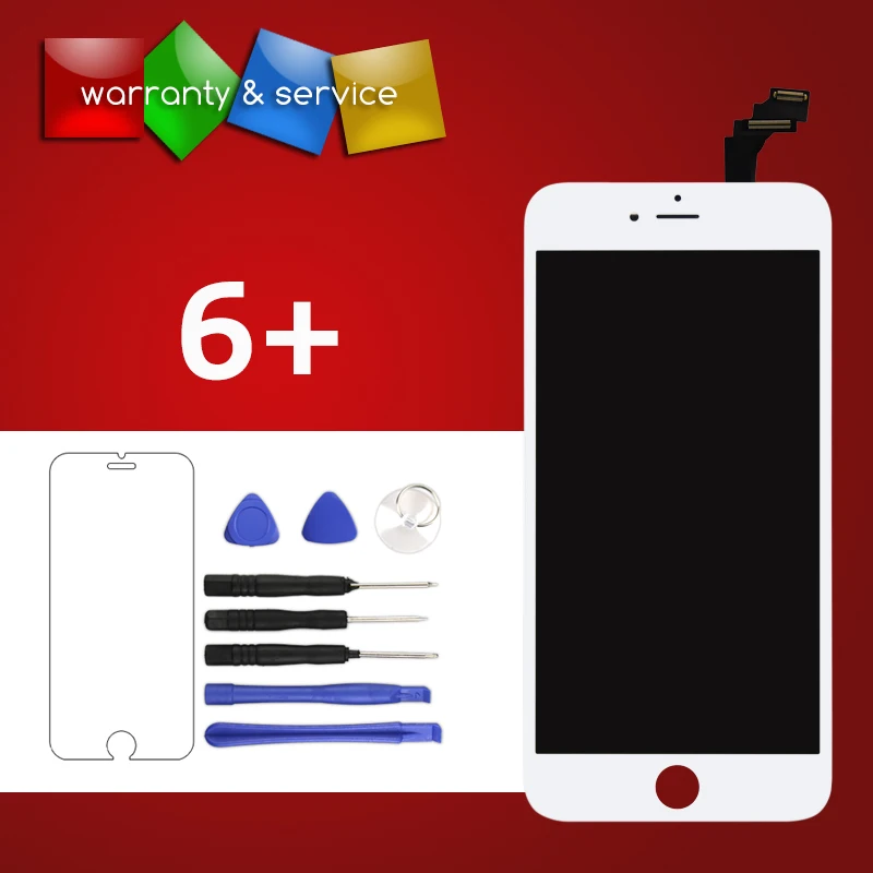 

1pc Best OEM quality replacement for iPhone 6 plus LCD with touch screen display lens digitizer assembly + camera holder