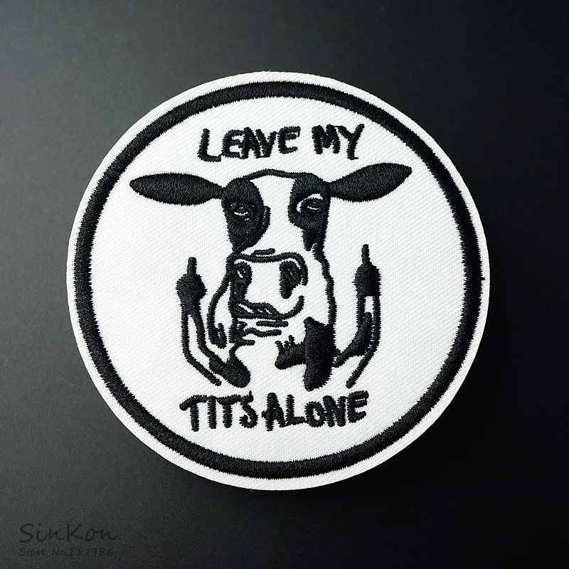 

Cow Size:8.2x8.2cm DIY Patches Cloth Patch Badge Embroidered Cute Badges Hippie Iron On Cartoon Patches For Clothes Sticker