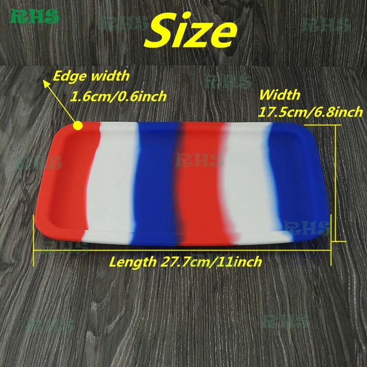 

2pcs Dry herb rolling trays large/small in stock colorful tobacco custom design silicone rolling tray 7 colors free shipping
