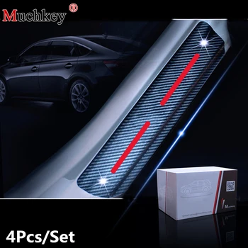 

4Pcs Door Threshold For Suzuki Swift Grand Vitara Sx4 Jimny 4D Carbon Fiber Vinyl Stickers Car Door Sill Scuff Plate Car Sticker