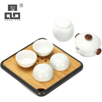 

TANGPIN ceramic teapot with 4 teacups chinese kung fu tea sets drinkware