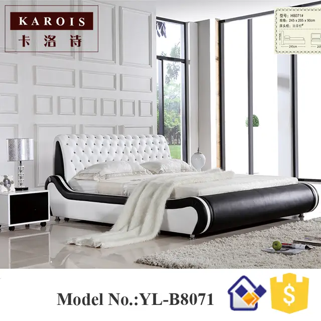 Us 590 0 Latest Double Bed Designs Modern King Size Sleep Pod With Soft Headboard Bed In Beds From Furniture On Aliexpress