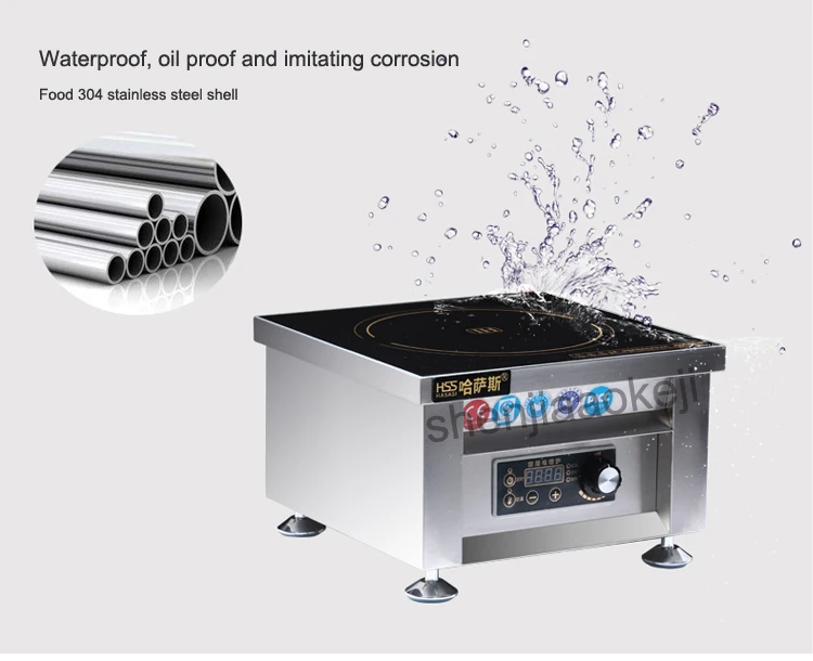 6000w промышленная индукционная плита 11 передач бытовые бизнес электромагнитная печь для приготовления пищи разогревать еду HSS-605G 220V(50 Гц) 1 шт