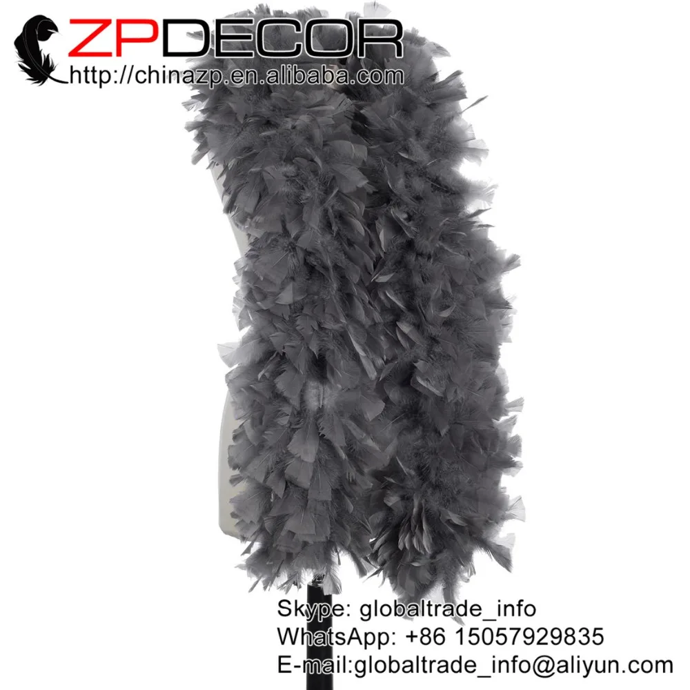 Dark Grey 150 Gram Turkey Feather Boas - Turkey Ruff - Weddings - Strippers - Hollywood - Halloween Costumes - Birthday Gifts - Presents (3)